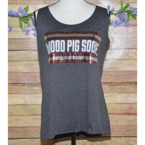 Gameday Couture Ladies Gray Tank Top Size XL WOOO PIG SOOIE Arkansas Razorbacks